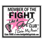 Fight Like A Girl Club Square Badge Small